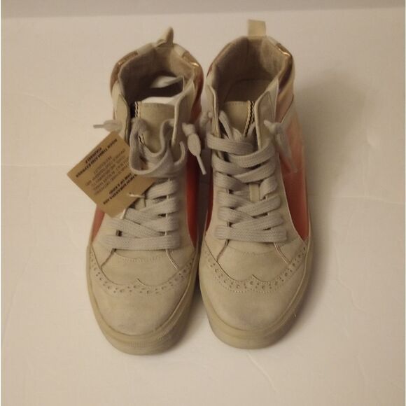 🆕👟ShuShop Riley High Top Sneakers, Metallic - Sz 9 - Picture 2 of 8